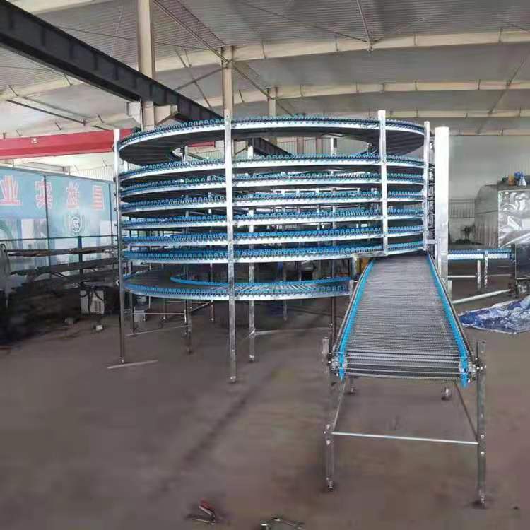 Hede Mechanical Spiral Food Conveying Tower Bread Cake Cooling Spiral Cooling Tower Cake Drying Tower