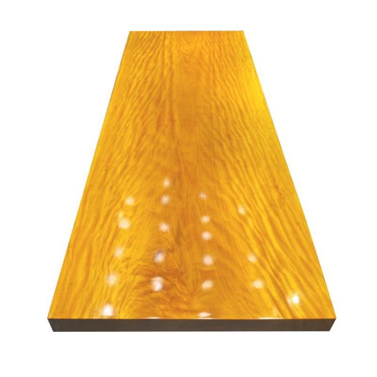 Yellow pear solid wood large board table, tea table table, pear wood dining table, boss's office table, log whole board wholesale