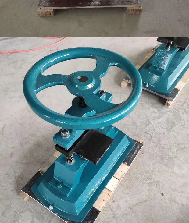 First test waterproof roll punching machine dumbbell prototype, manual punching CP-50 type