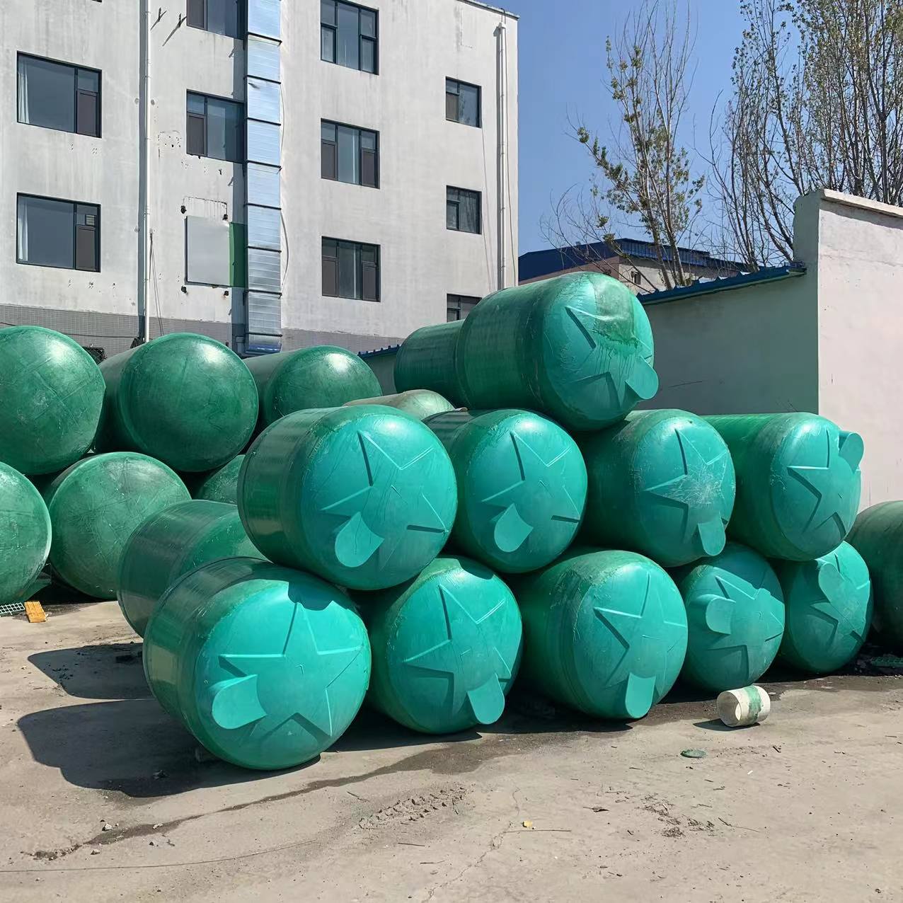 Zhanrui FRP septic tank, household three grid new rural toilet, winding oil separator, fire water storage tank 100 ³