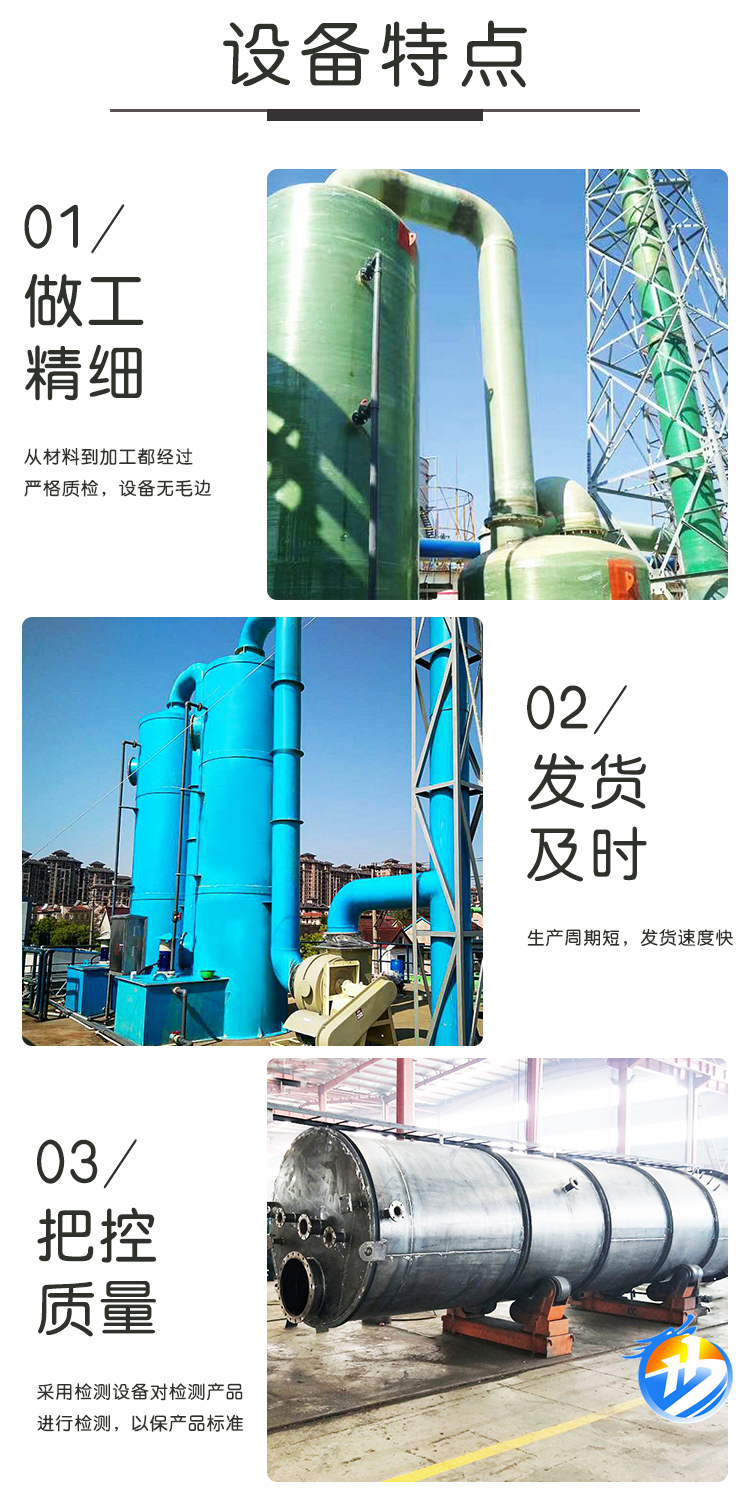 Quality assurance of ammonia nitrogen stripping tower, air purification tower, ammonia nitrogen desulfurization waste gas absorption tower