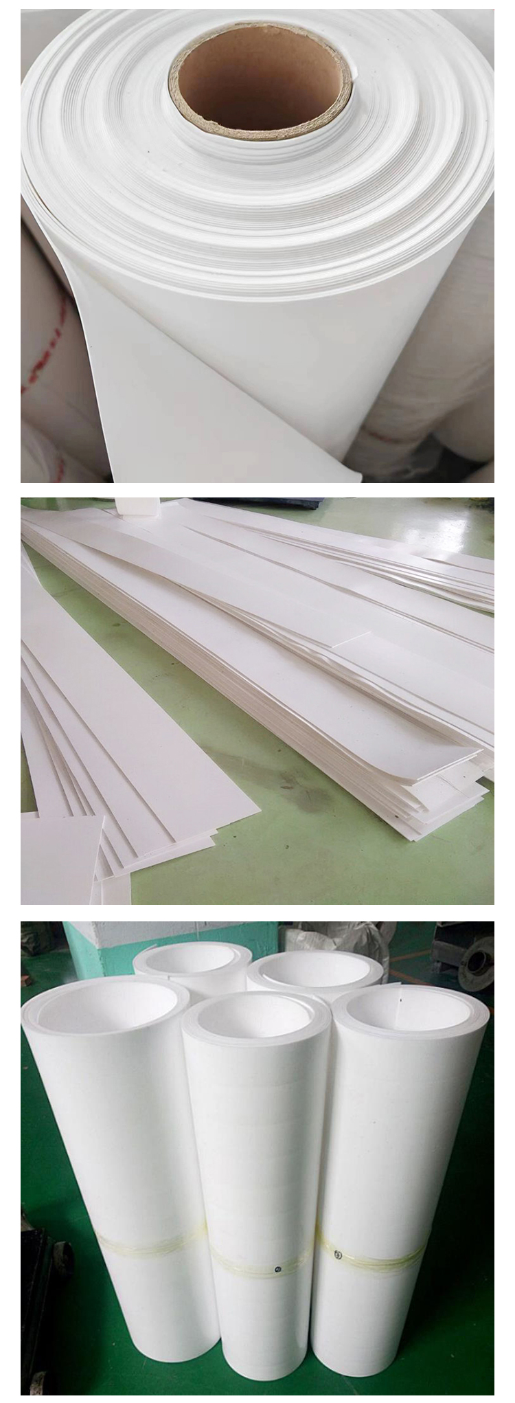 White Teflon board with no layering and no knife marks, specialized for mechanical parts with a thickness of 4-18mm