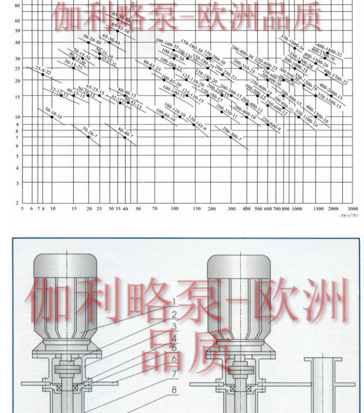 YW stainless steel double pipe sewage vertical long shaft non clogging sewage submerged pump Galileo brand