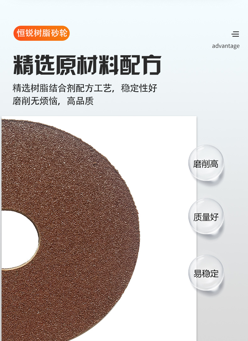 Hengrui resin ultra grinding casting parallel grinding wheel is suitable for precision grinding of various types of cutting tools