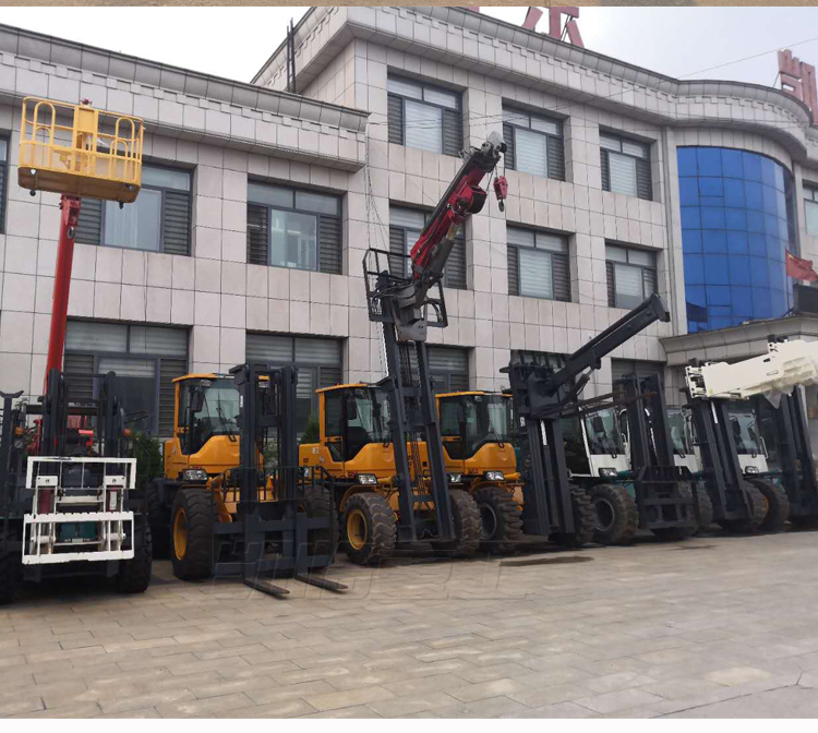 4WD off-road forklift wheel type 3.5t 5t internal combustion hydraulic engineering site loading and unloading truck 3t diesel Cart