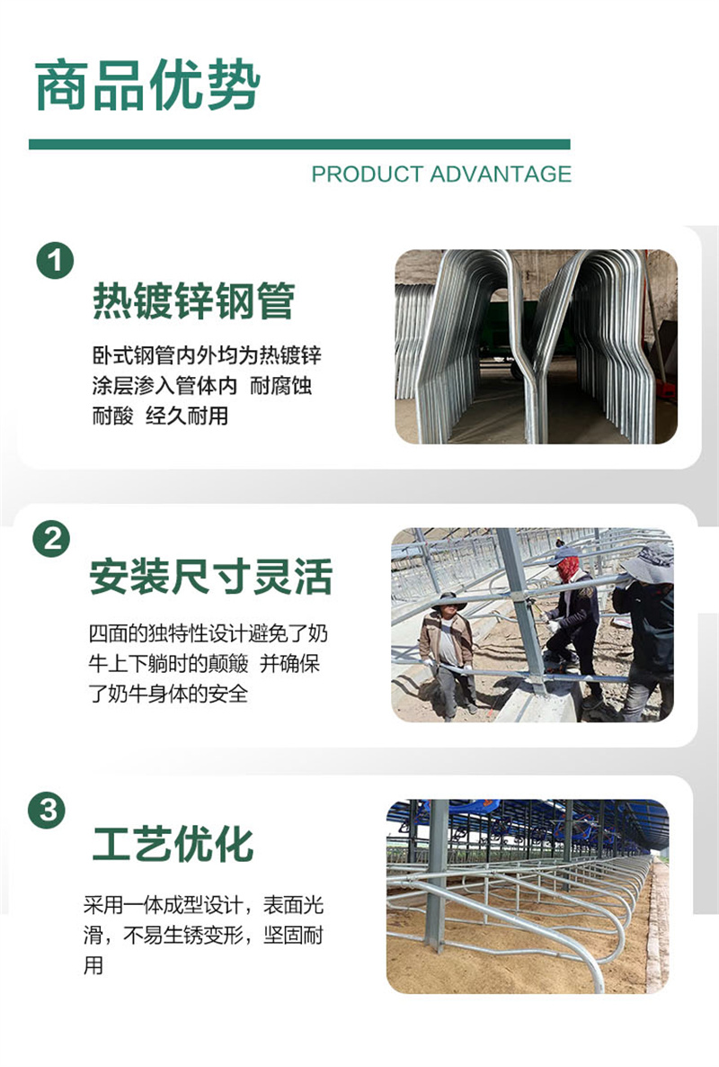 Hengli Brand Cattle Raising Equipment - Cattle Beds for Cows - Cattle Beds for Cows - Corrosion-resistant, Comfortable, Rustproof, and Galvanized Pipes