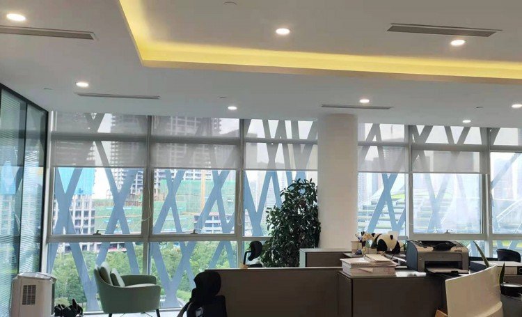 Customized atmospheric and minimalist fabric for office building curtains, thermal insulation and flame retardant engineering, shutter roller blinds