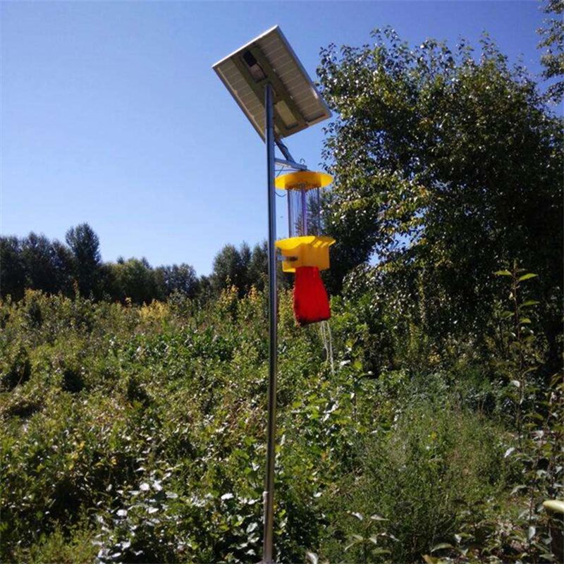 Photovoltaic solar insect killing lamp 2.8 meters and 3 meters outdoor agricultural orchard fish pond mosquito killing lamp Wind suction light trap lamp