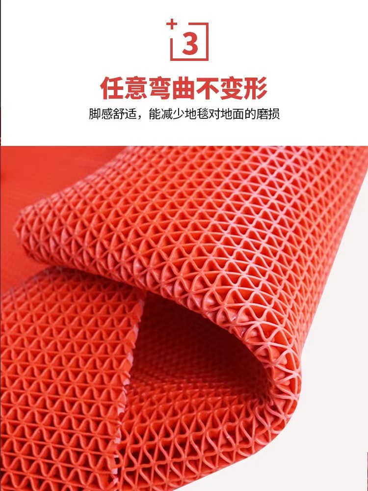 PVC hollow anti slip floor mat, bathroom, swimming pool, waterproof S mat, roof, cafeteria, kitchen, waterproof, encrypted plastic rubber mat