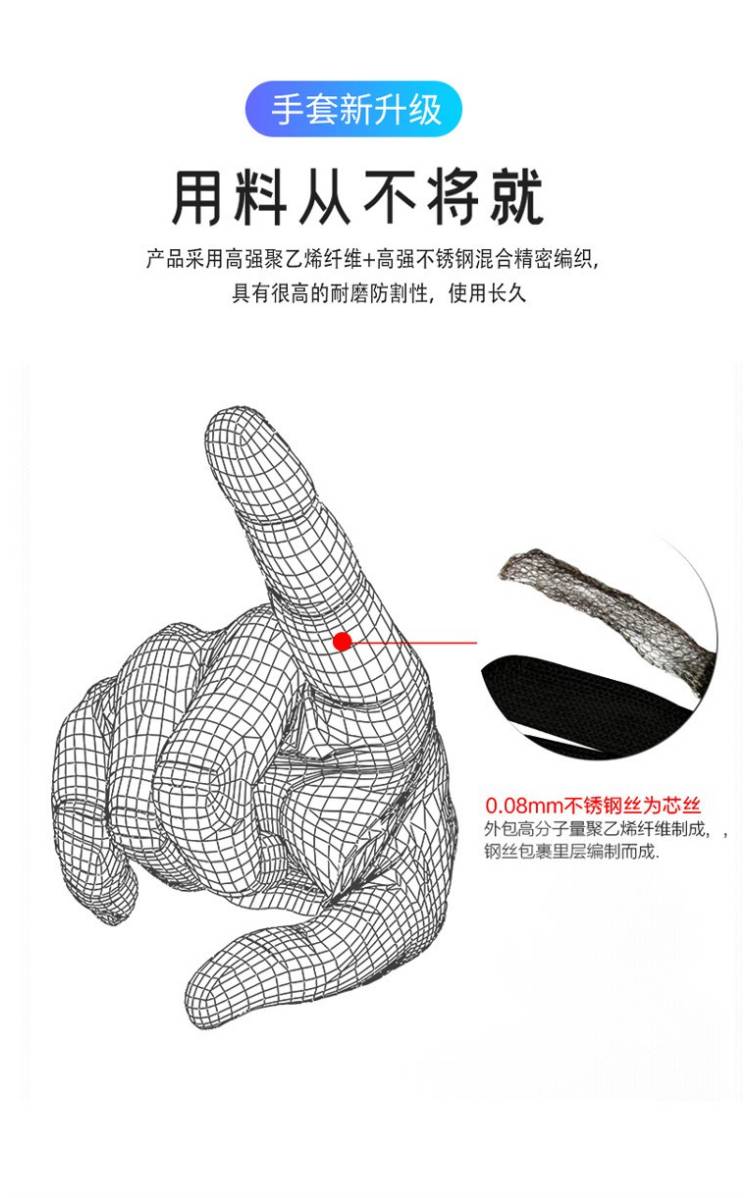 Xingyu N528 is lightweight, sensitive, soft, and comfortable, with excellent wear resistance. Nylon gloves are made of black yarn and black glue
