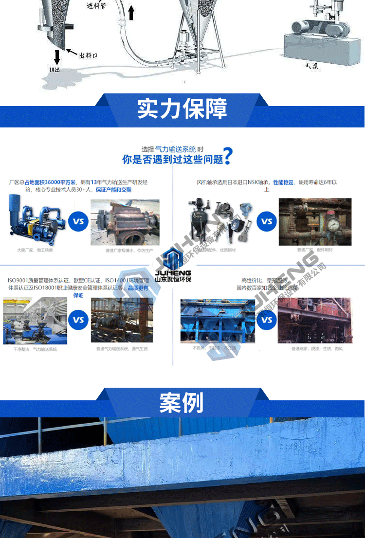 Juheng Graphite Pneumatic Conveying System Lithium Battery Industry Pneumatic Conveying Strength Certification Factory