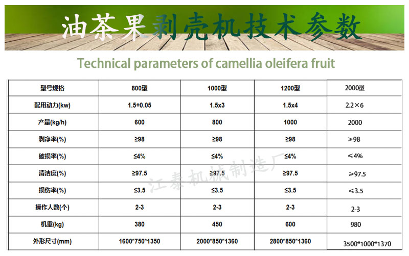 Large Camellia oleifera fruit green mountain tea seed shelling machine Tea seed green fruit shelling machine Green tea seed peeling machine