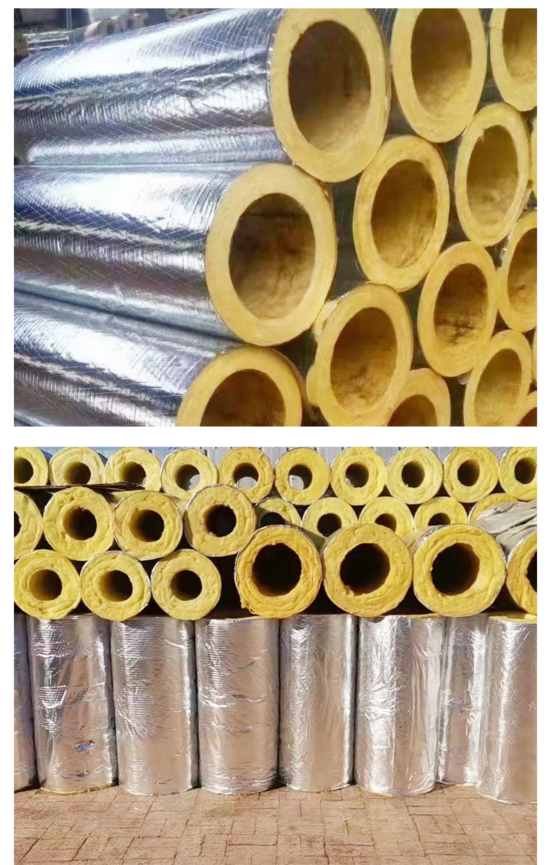 Water repellent glass wool pipe shell, moisture-proof, non absorbent, high-density glass wool insulation pipe manufacturer sales