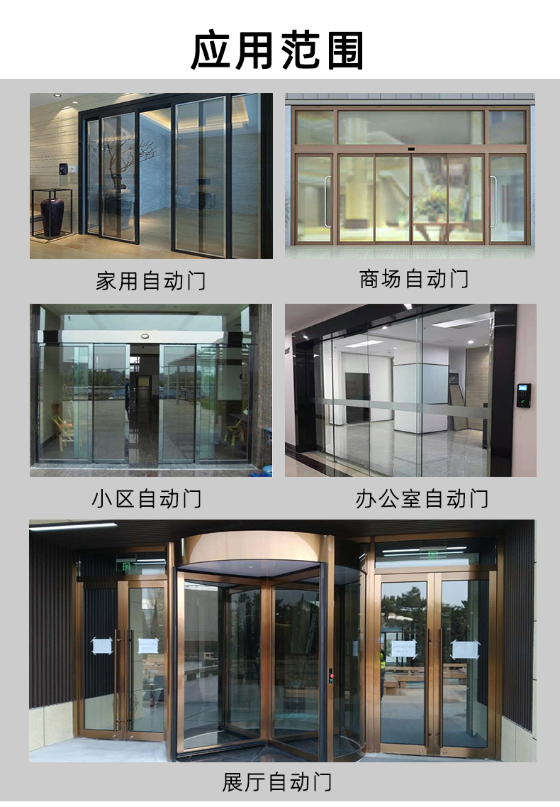 European style automatic remote control casement glass door shopping mall home office building induction Automatic door wholesale