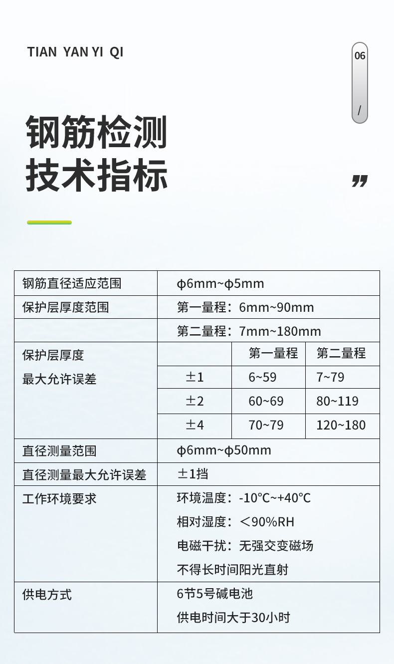 TY-GX50B Concrete Reinforcement Rust Tester Tianyan Reinforcement Position Rust Comprehensive Measuring Instrument