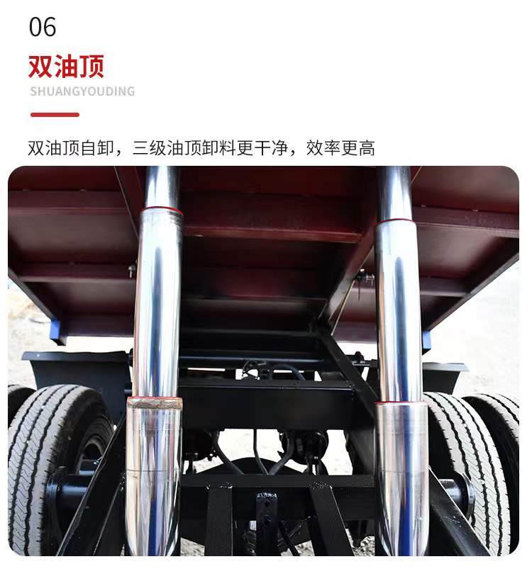 Diesel automatic unloading tipping bucket four-wheel drive vehicle pulling wood self unloading transport vehicle pulling bamboo engineering tractor