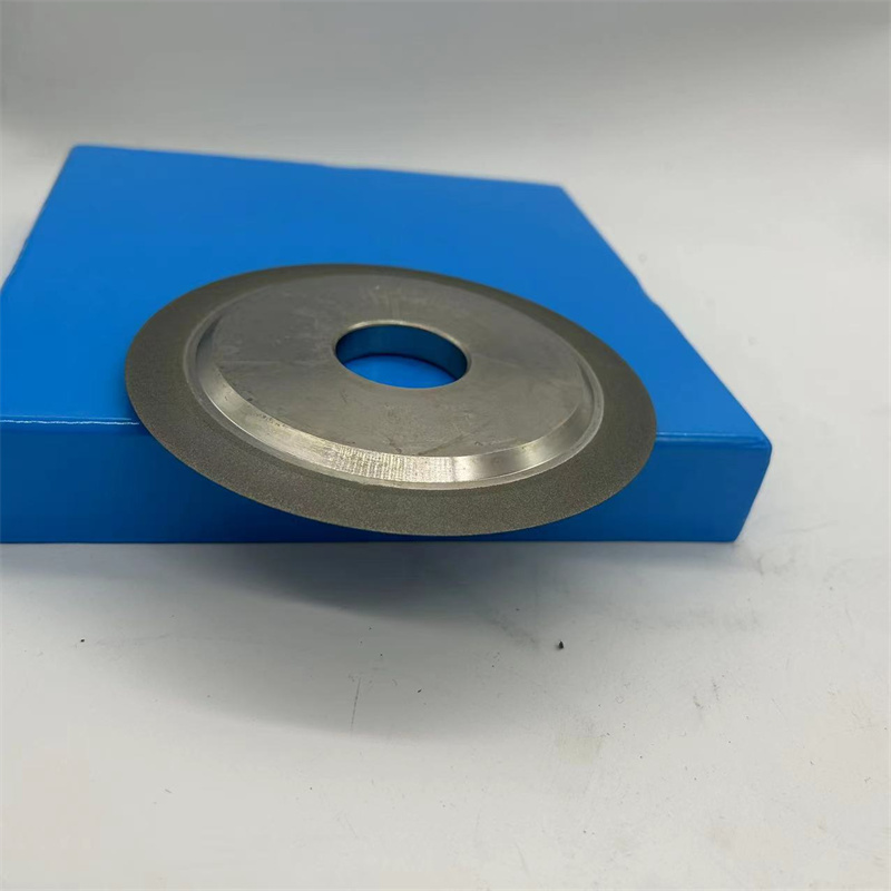 Double bevel electroplated diamond grinding wheel, tungsten steel cutting tool, spiral groove cutting edge grinding wheel