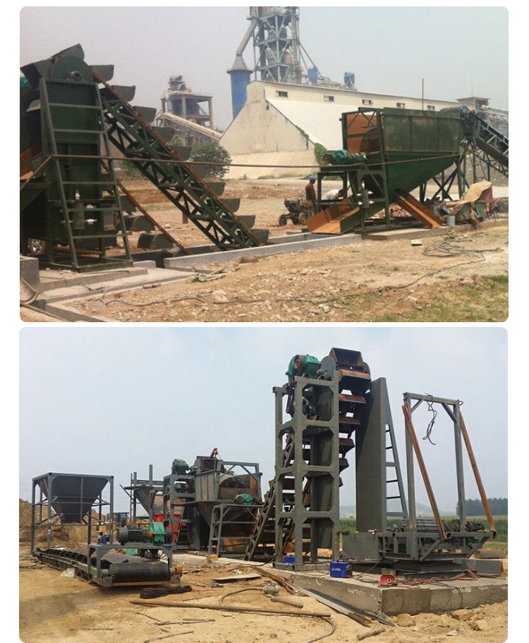 3000 type three slot wheel sand washing machine for construction sites, multifunctional separated sand washing equipment, stone cleaning machine