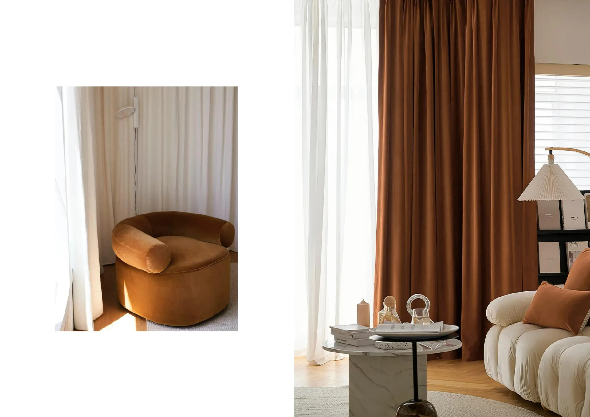 Customized curtains made of German cotton velvet and thick velvet fabric. Dirty pink, olive green, antique gold, orange, can be used as the curtain head