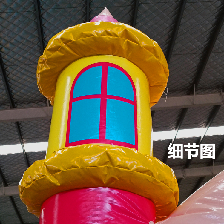 Export Pink Customized Small Castle Large Inflatable Toys Children's Trampoline Slide Square Stall Entrepreneurship