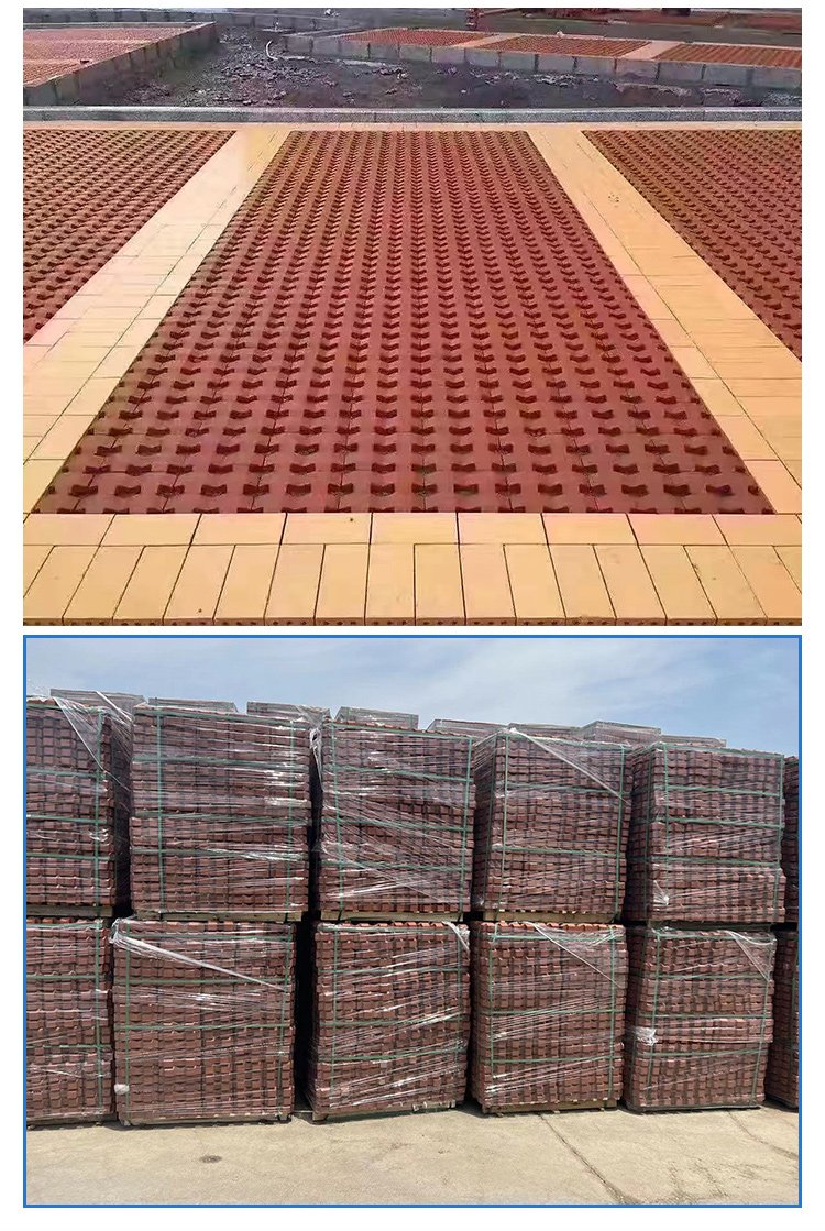 Building materials, home decoration, road surface laying, machine pressure permeable bricks, corrosion-resistant colored clay sintered bricks