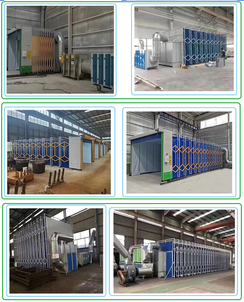 Paint baking room, spray coating, polishing, casting, folding, dry and wet dual track, large mobile telescopic room for automotive furniture