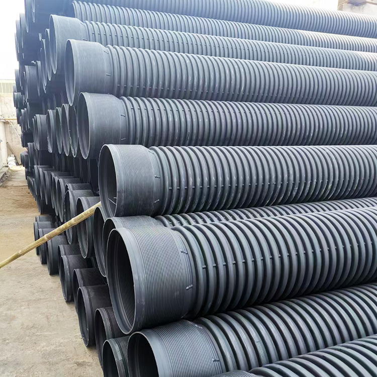 DN300 double wall corrugated pipe building rainwater pipe, underground drainage and sewage pipe, PE ventilation pipe