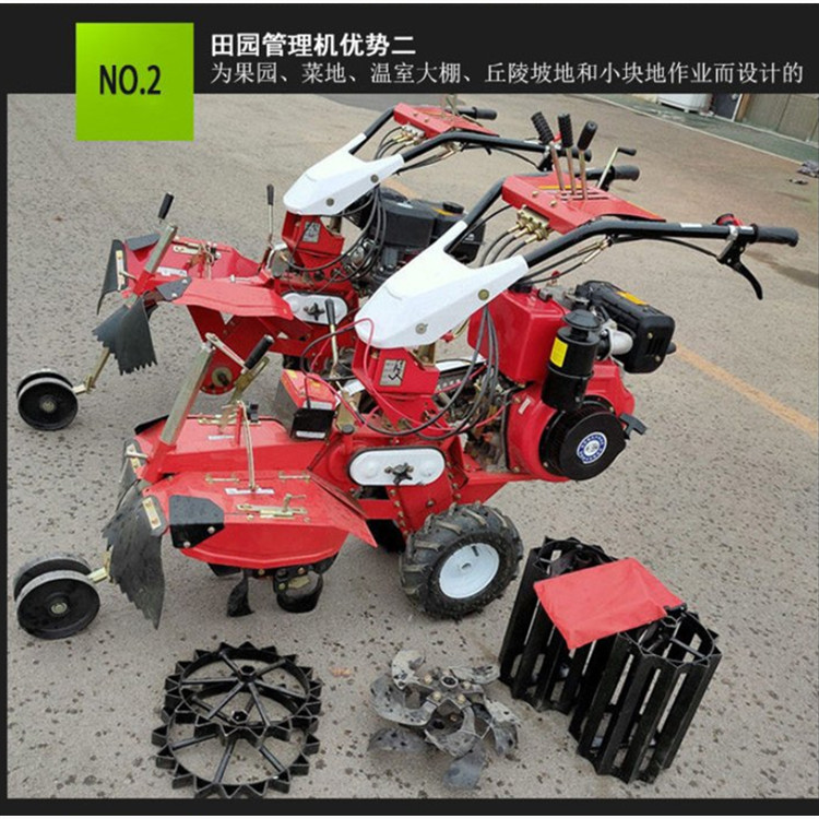 Diesel furrow cultivator, greenhouse strawberry ridger, large-scale customization, multifunctional operation