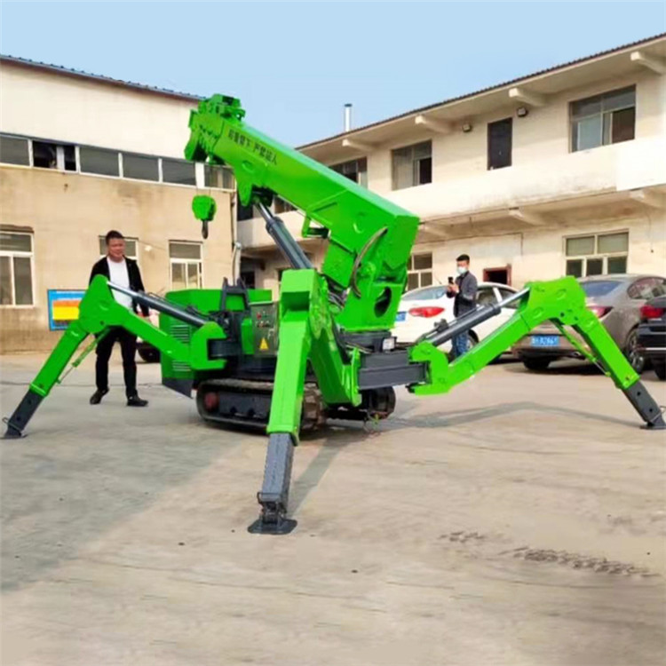 Homemade Spider Crane Crawler Chassis, Dual Use Oil and Electricity, Equipped with Hanging Basket for High Altitude Operation, Prosperous