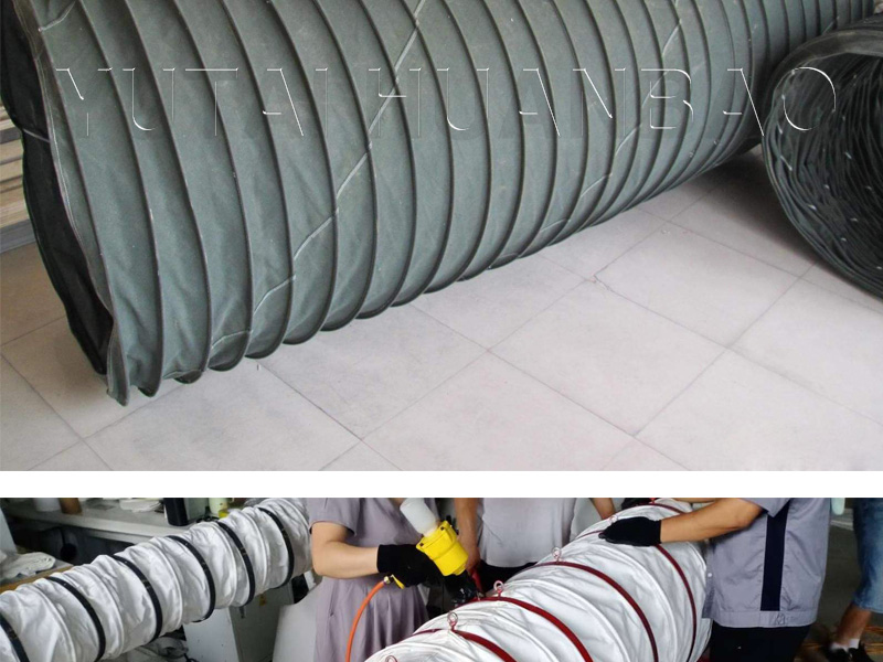 Bulk machine cement telescopic bag, wear-resistant and rainproof slide pipe, suitable for loading cement, lime and gravel powder on trains