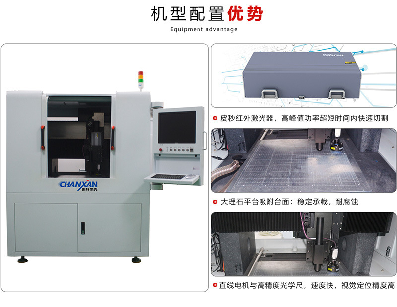 Fully automatic glass cutting machine Optical glass irregular precision cutting drilling glass laser drilling machine