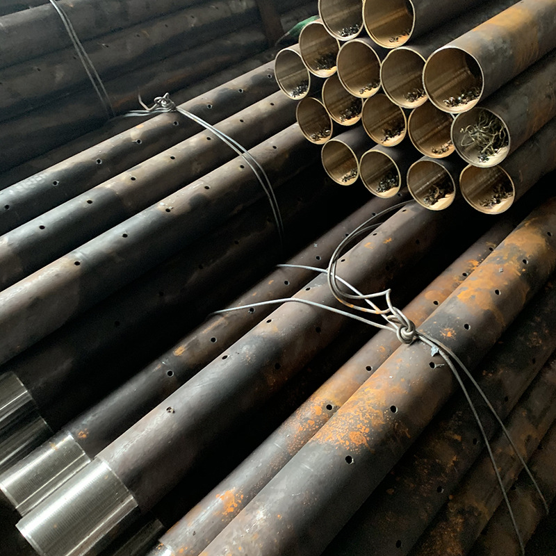 50 * 4 steel flower pipe 20 # 108 * 4 inverted soil nail pipe 45 # grouting pipe factory seamless steel pipe for tunnel