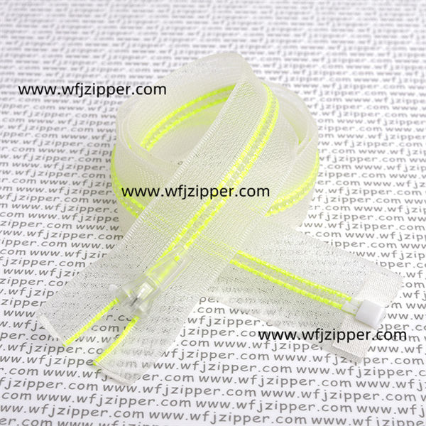 5 # resin zipper stock hard material coarse tooth rubber tooth open end plastic pull head inspection needle zipper factory