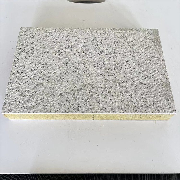 Exterior wall insulation and decoration integrated board, real stone paint composite rock wool insulation integrated board, insulation and decoration integrated board