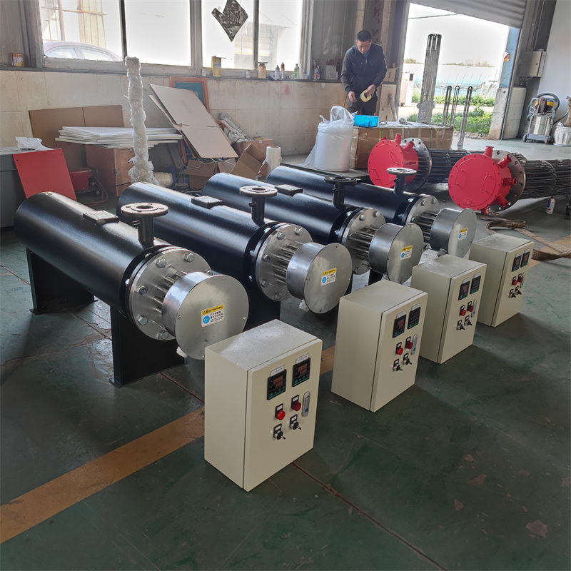 Aviation test compressed air heater CO2 nitrogen exhaust gas electric heating equipment vertical pipeline heater