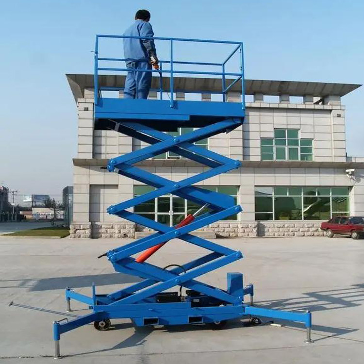 Yingda Mechanical Mobile Hydraulic Elevator 4-18m Four Wheel Scissor Fork Lift Platform