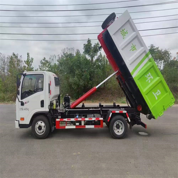 Dolika garbage truck carriage detachable hook arm truck can load construction waste and can be mortgaged