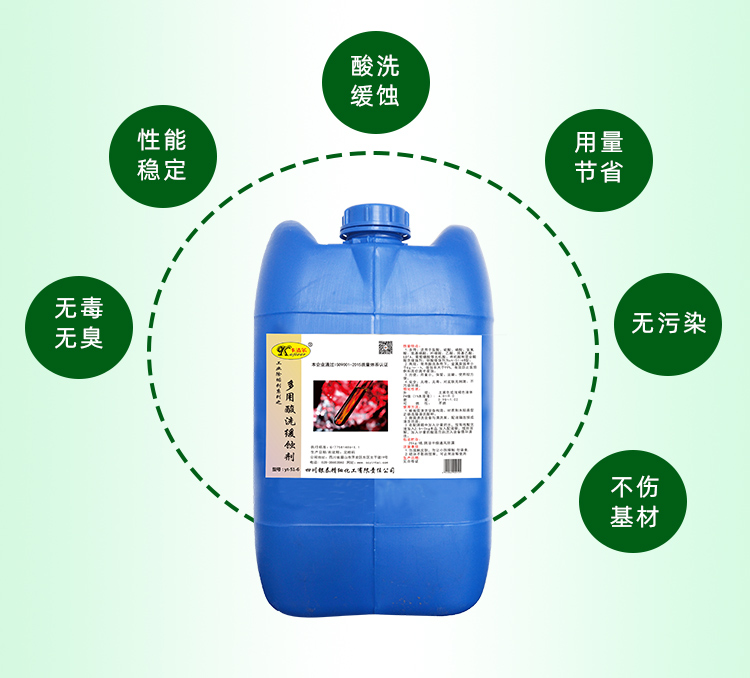 Hydrochloric acid sulfuric acid cleaning and corrosion inhibitor for industrial scale removal, special anti-corrosion cleaning, and high efficiency of acid cleaning without damaging metals