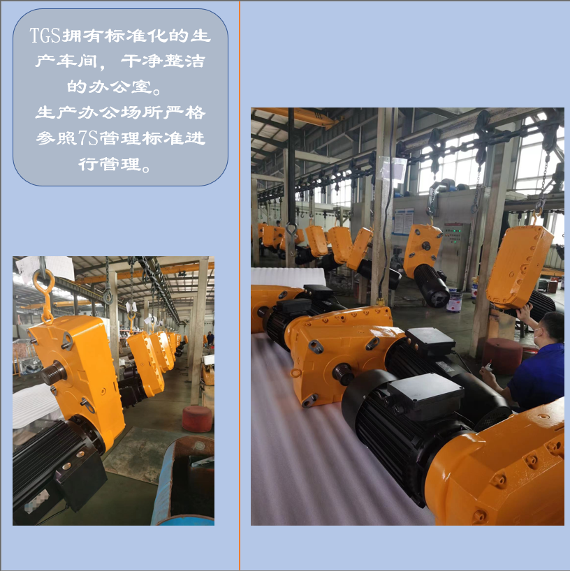 Ring chain wire rope electric hoist drive reducer with variable frequency braking explosion-proof motor for Overhead crane