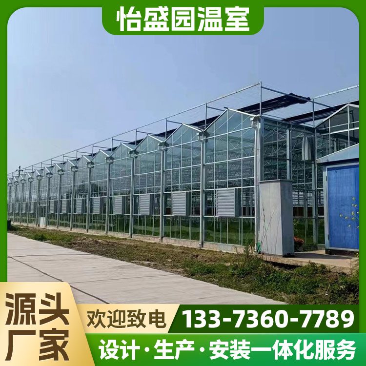 怡盛园 大蔬菜种植玻璃大棚 无土栽培温室 支持定制 修棚 换膜