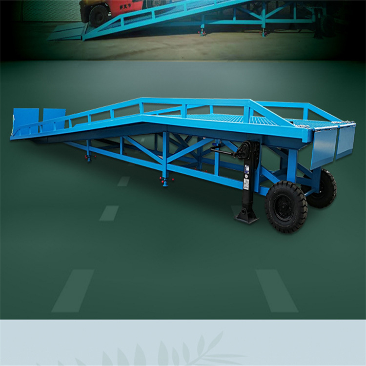 Weilin Qinli Mobile Unloading Platform 10 ton Boarding Bridge Customized Manual Hydraulic Loading and Unloading Platform