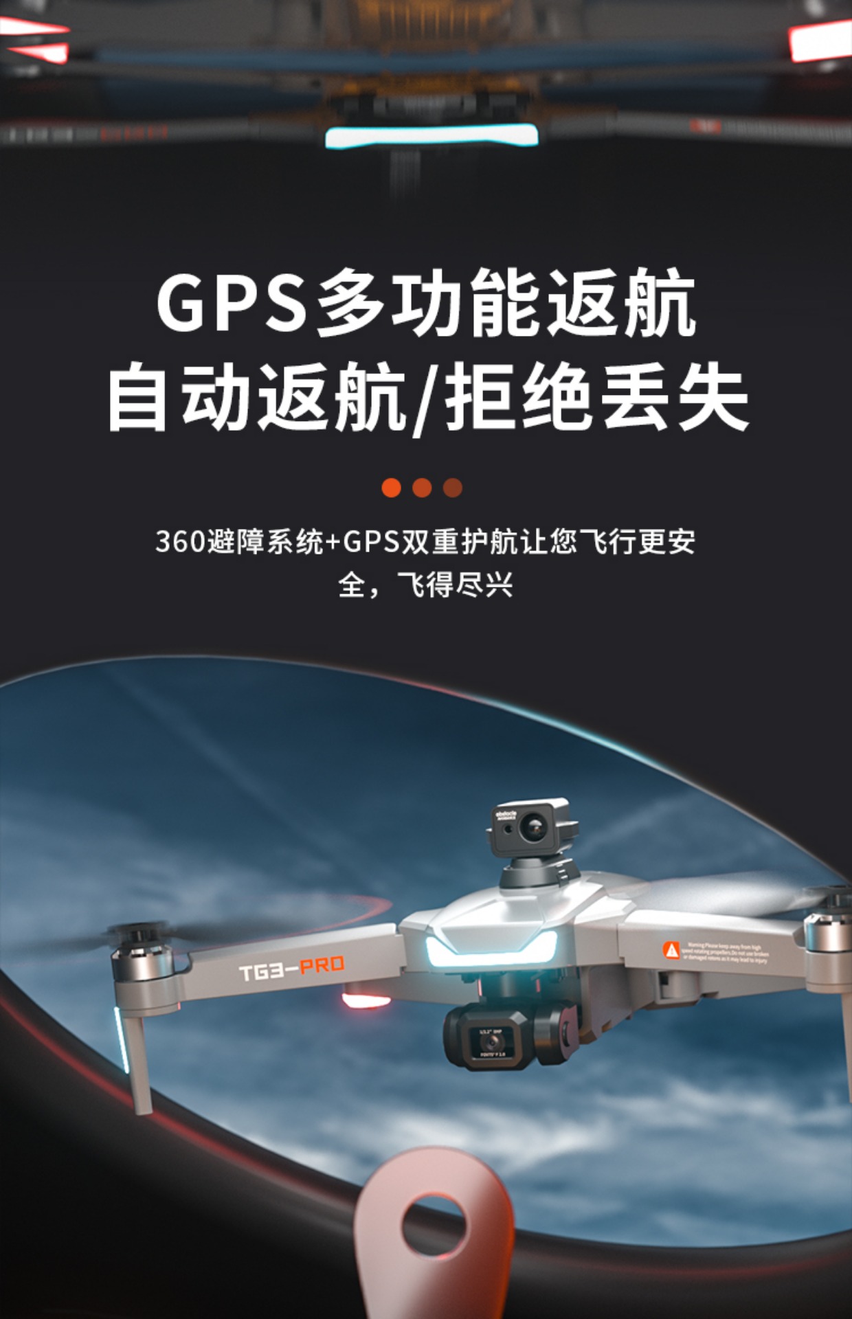 Flying Man drone 8K high-definition camera with intelligent tracking at a distance of 18000 meters for 48 minutes of range