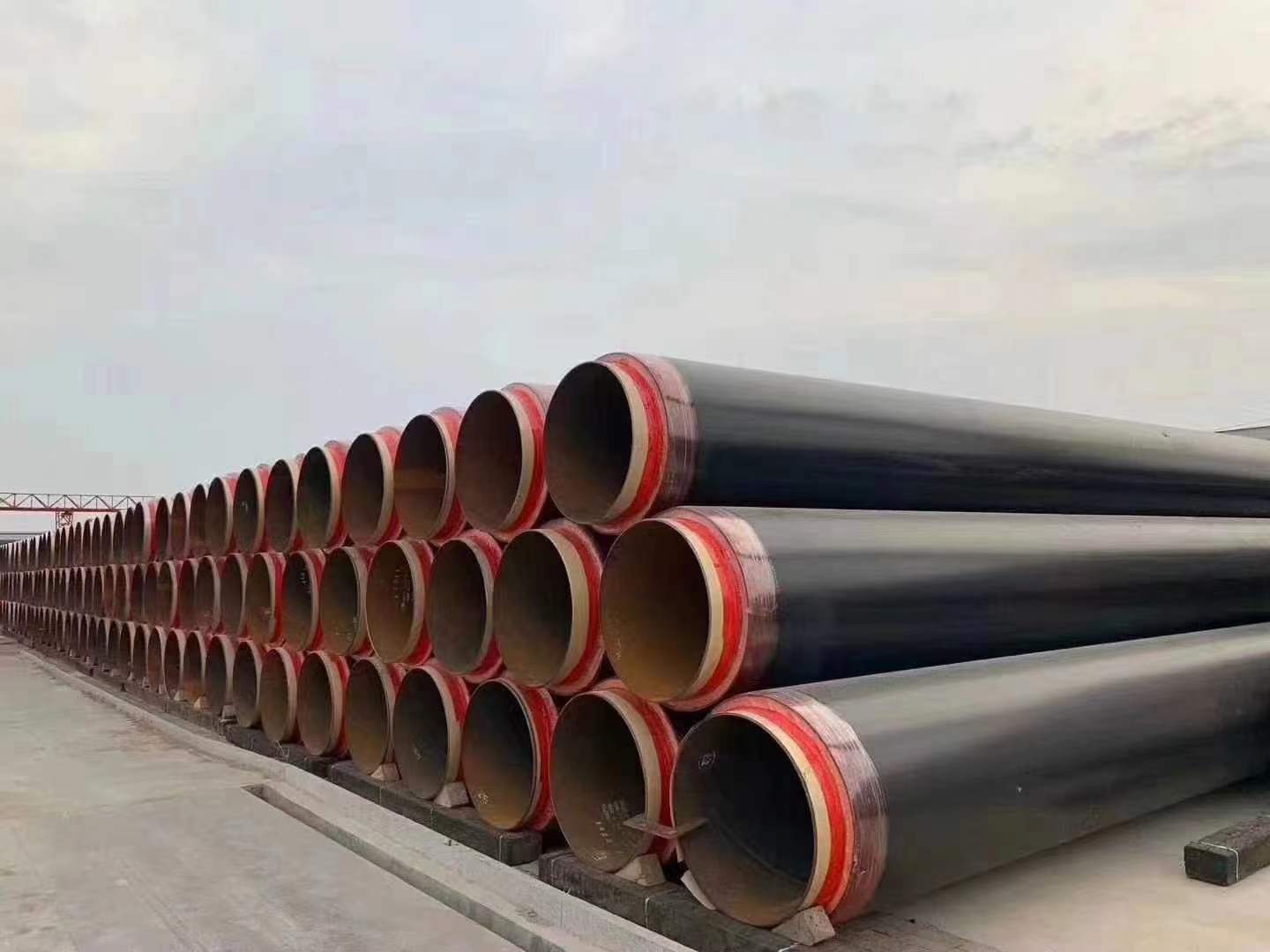 Fangda Prefabricated Steel Sleeve Steel Steam Heating Pipeline 325 Directly Buried High Temperature Resistant Foam Composite Insulation Steel Pipe