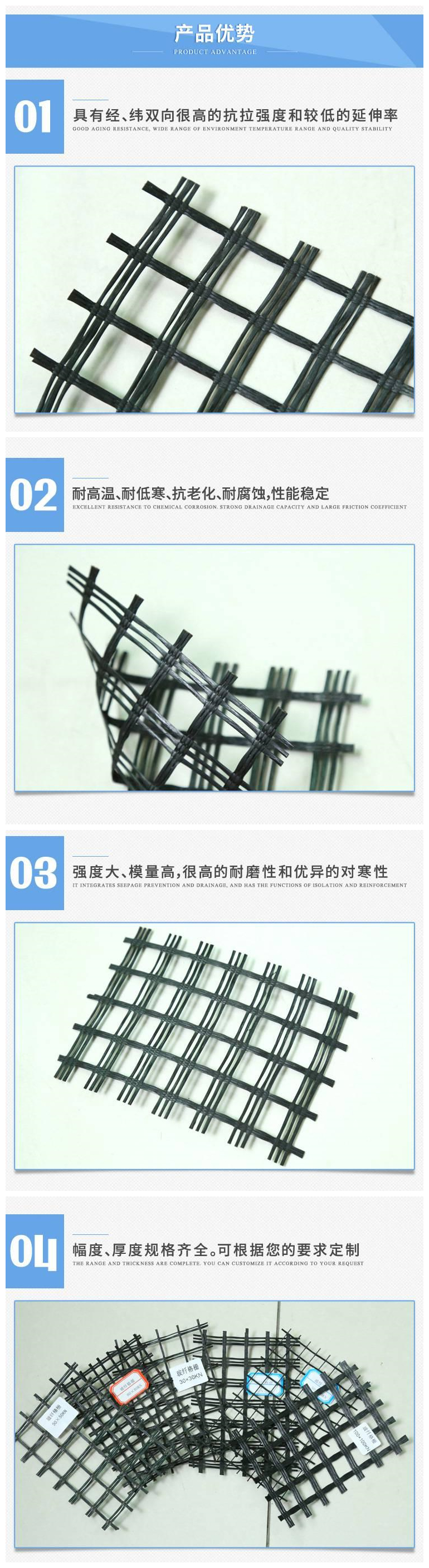 Xinyuan New Material Asphalt Pavement with High Temperature Resistance and High Tensile Strength Glass Fiber Geogrid