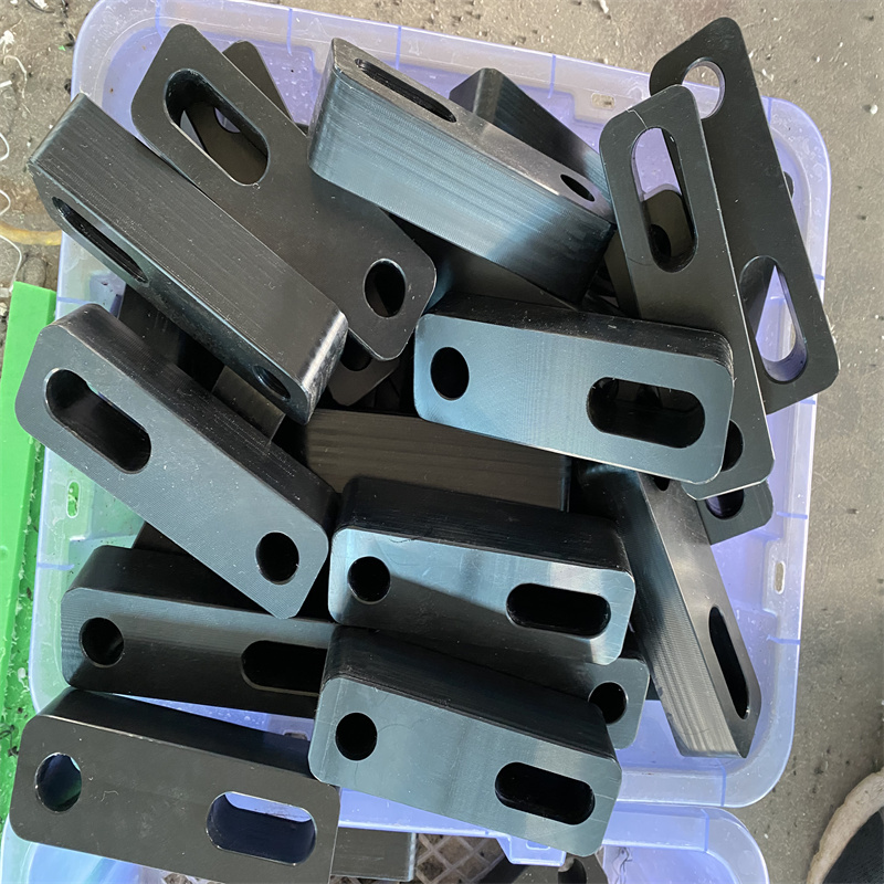 Ultra high molecular weight polyethylene slider impact resistant plastic processing parts, assembly line fasteners, irregular parts