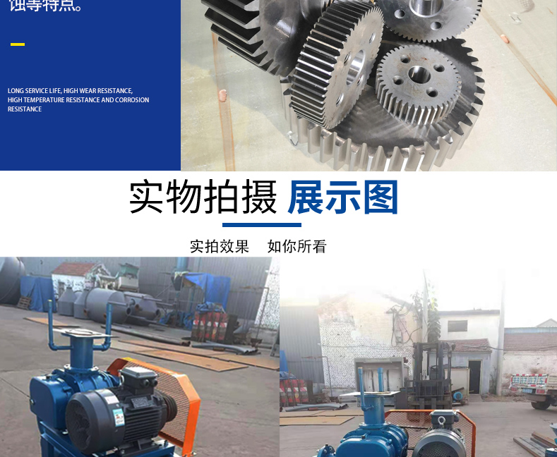 Juheng Environmental Protection Chemical Industry Dense Roots Fan Vacuum Pump Selection High Pressure Fan Source Factory