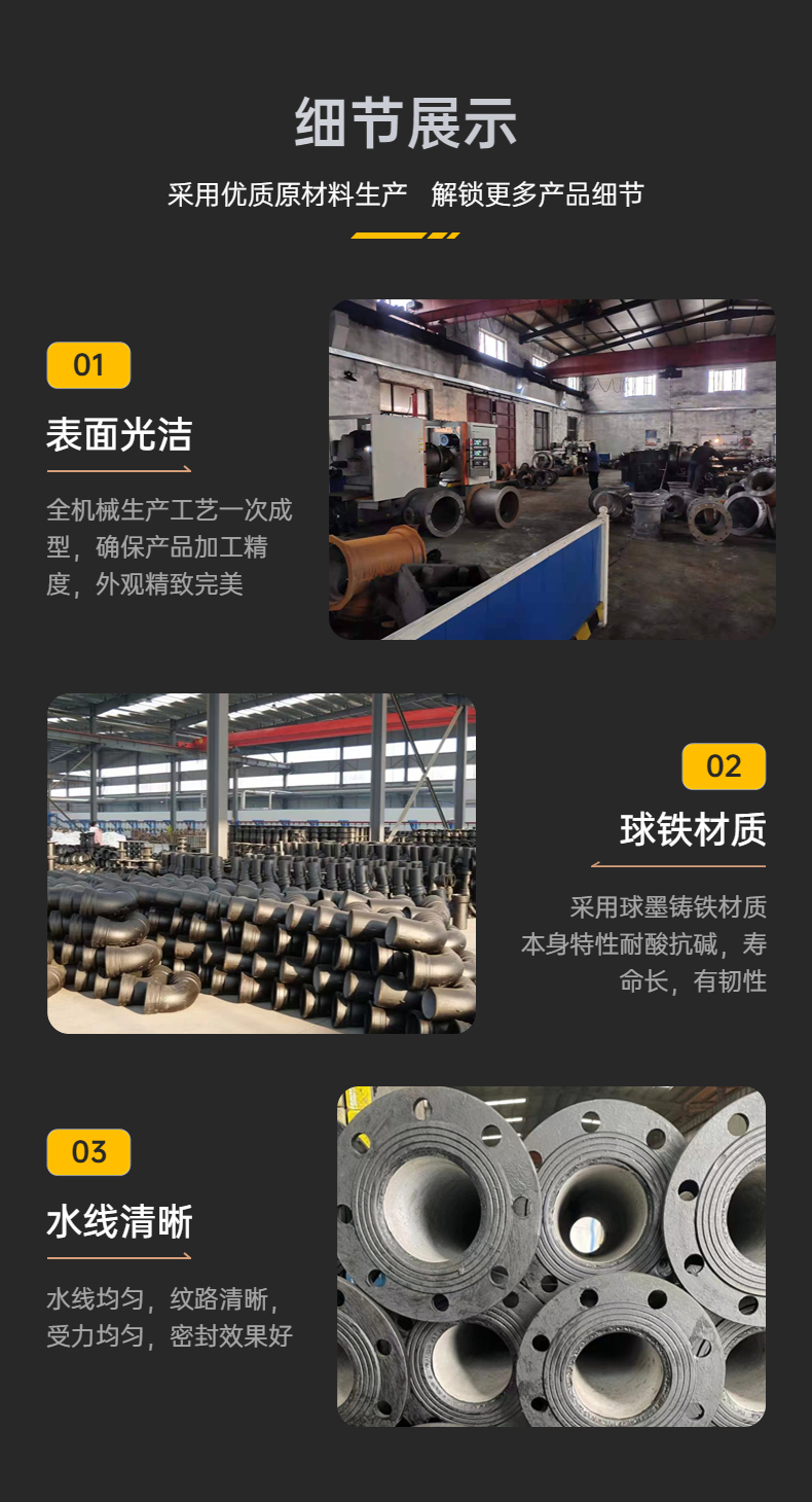 Wide range flange adapter, export type flexible compensator, water transmission cast iron pipeline flange compensation adapter