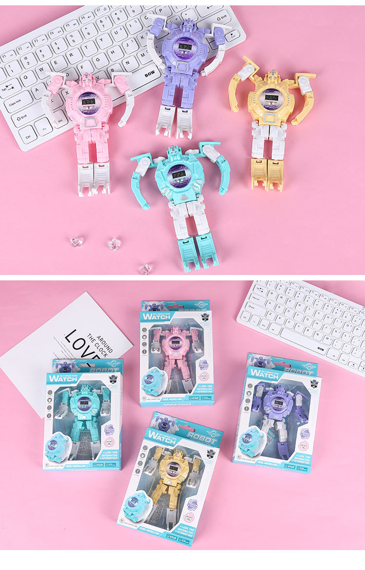 Creative Children's Day deformed character toy boy girl student gift robot electronic watch 105