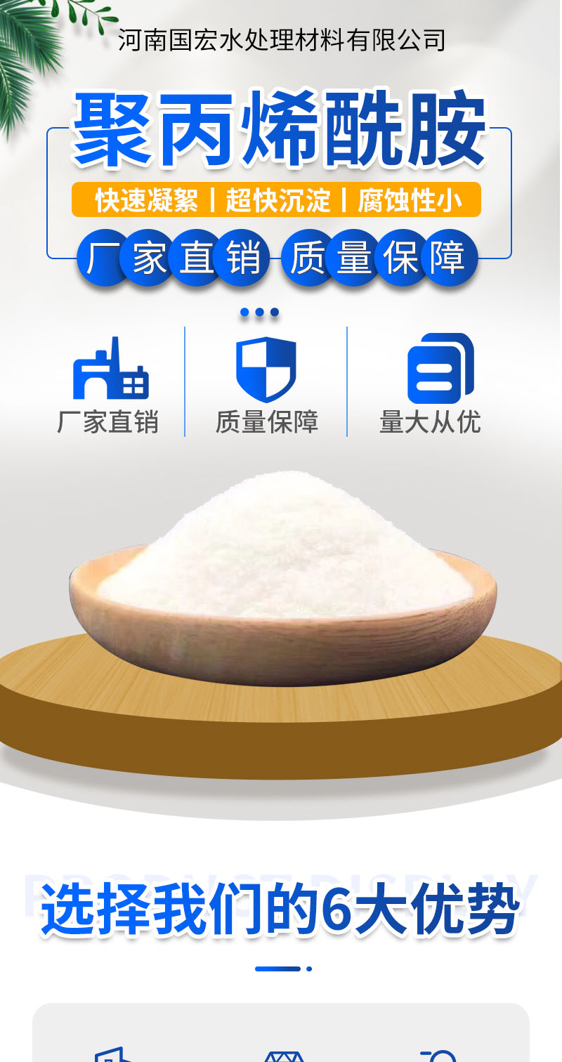 30 Ionic Polyacrylamide Water Treatment Agent PAM Flocculant for Paper Mill Wastewater Treatment