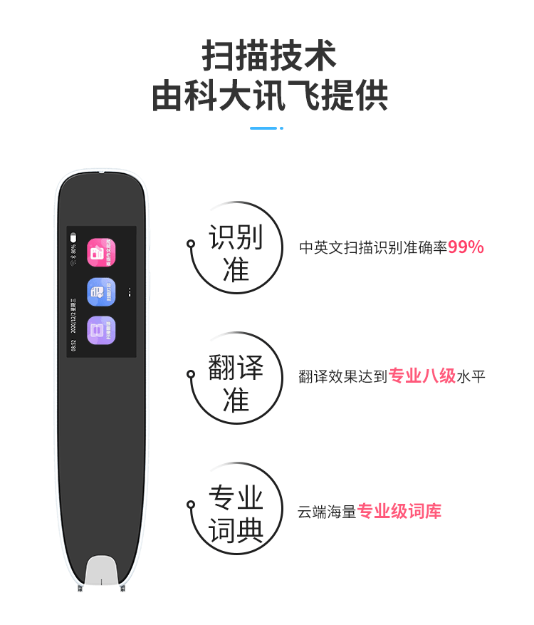 New Intelligent AI Dictionary Pen WiFi Version English Translation Pen Point Reading Learning Machine Scan Reading Pen Student Word Pen